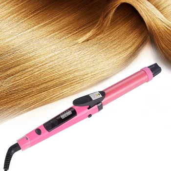 

2020 Hot Selling Hair Curler Iron Digital Display Of Temperature 2 in 1 Hair Straightening and Curling Irons Hair Styling Tools