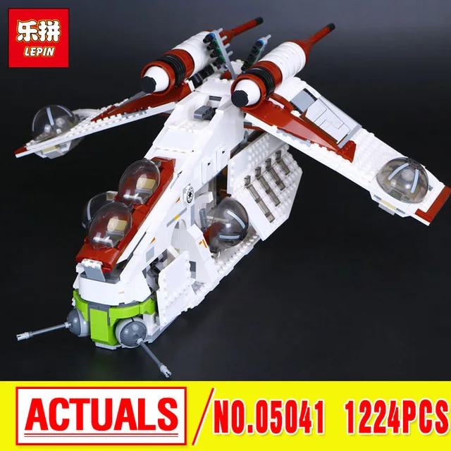 

LEPIN 05041 Star Wars The Republic Gunship Model Building Block Toys 1175Pcs Figure Gift For Children Compatible Legoe 75021e