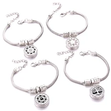 Смешанный стиль полный Циркон медальон браслет из нержавеющей стали эфирные масла диффузор ароматерапия с парфюмом браслет для ароматерапии