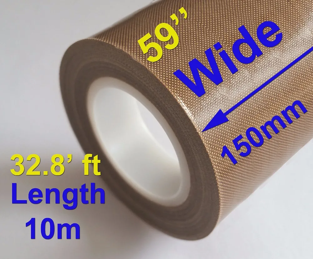 PTFE Teflon Adhesive Tape Nonstick 0.13mm x 150mm x 10min Tape from