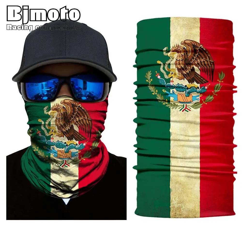 

Mexico Germany Skull funny Tube Neck Cap Sun Shield Neck Gaiter Headband Bandana Face Mask Shield Protective Balaclava Bandana