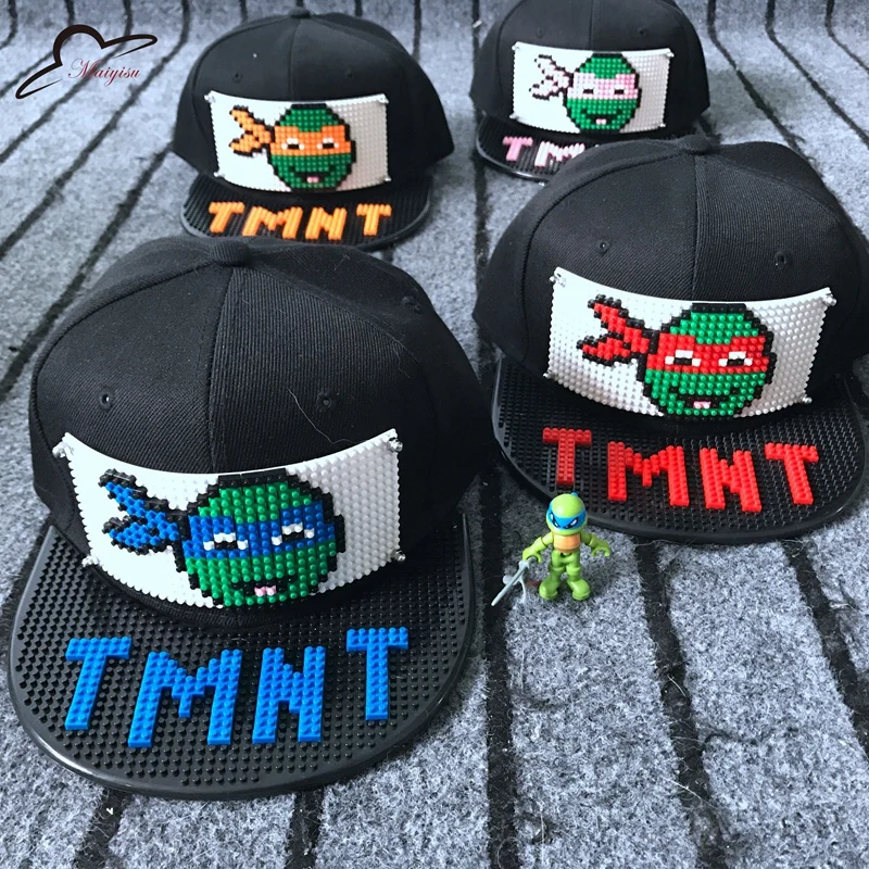 Новая бейсболка TMNT с мозаичным блоком, бейсболка в стиле хип-хоп, Snapback, DIY, Классические кепки для мужчин и женщин, шапка