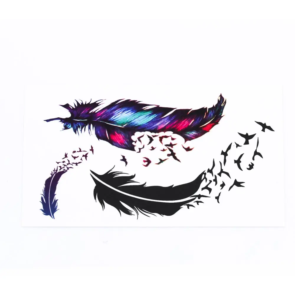 Tomtosh ساخنة جديدة للماء صغيرة أوزة ريشة لون الجسم فن الوشم ملصقات ديي الجمال ماكياج شحن مجاني Tomtosh ساخنة جديدة للماء صغيرة أوزة ريشة لون الجسم فن الوشم ملصقات ديي الجمال ماكياج شحن مجاني