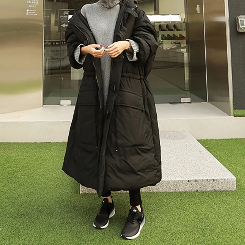 LANMREM New Fashion Hooded Loos Big Size Thick Winter Jacket 2018 Female'sfull Sleeve Oversize Black Warm Jaqueta Feminina YE705 LANMREM New Fashion Hooded Loos Big Size Thick Winter Jacket 2018 Female'sfull Sleeve Oversize Black Warm Jaqueta Feminina YE705