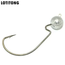 LOTITONG 10 шт. кривошипный крючок 3,8 г 7,5 г 10,5 г свинцовый крючок для рыбалки джиг приманка жесткие приманки мягкая рыболовная приманка червь аксессуары