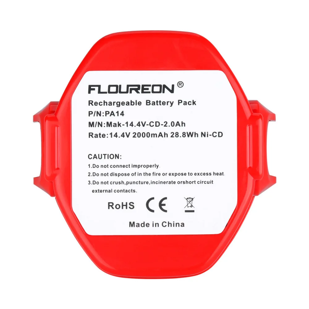 Аккумуляторная батарея 14.4 В 2000 мАч для беспроводной дрели Makita PA14 1420 1422 1433 1434 1435F JR140D 192699-A Ni-CD