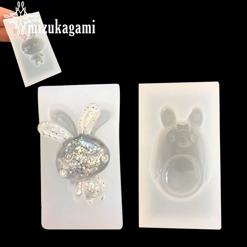 

1pcs UV Resin Jewelry Liquid Silicone Mold Cartoon Animal Rabbit Resin Molds For DIY Intersperse Decorate Making Molds
