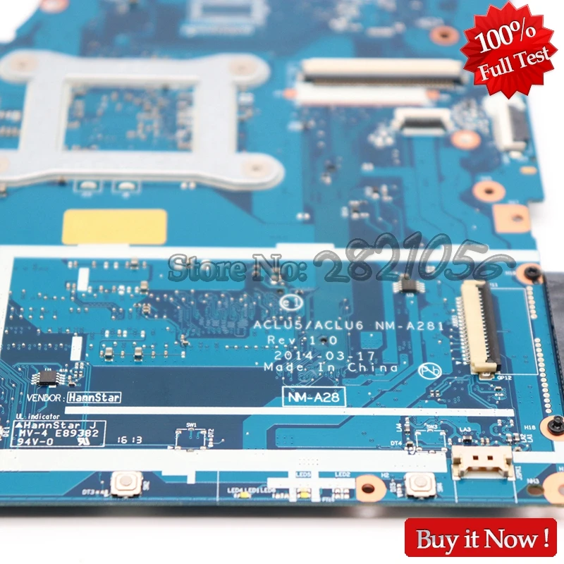 NOKOTION New ACLU5/ACLU6 NM A281 REV: 1 0 материнская плата для Lenovo G50 45 системная с фонариком DDR3 100%