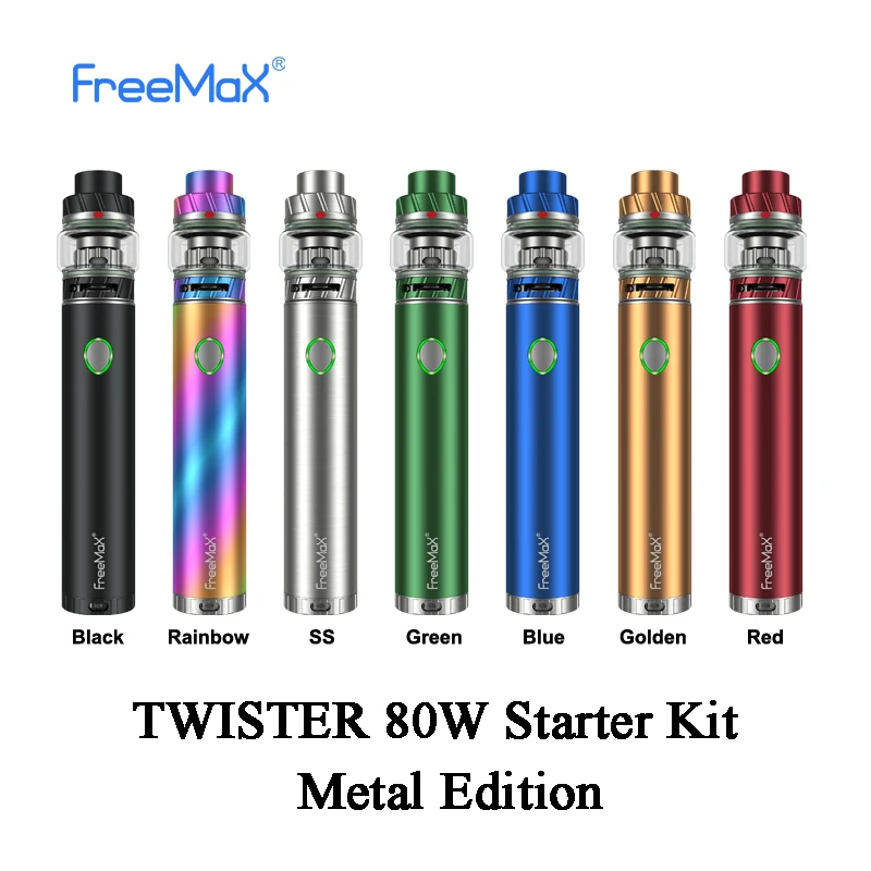 

Original FreeMax TWISTER 80W Kit Metal Edition Vape Pen With Fireluke 2 Tank 5ml Fit TX1/TX2 Mesh Coil E-cig