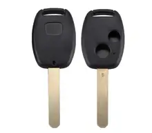 UNCUT BLADE 2 BUTTONS REMOTE KEY SHELL CASE FOB COVER FOR HONDA NEW FIT CRV CIVIC WITHOUT CHIP GROOVES 10PCS/LOT +FREE SHIPPING free shipping 10pcs as34 g new lcd chip