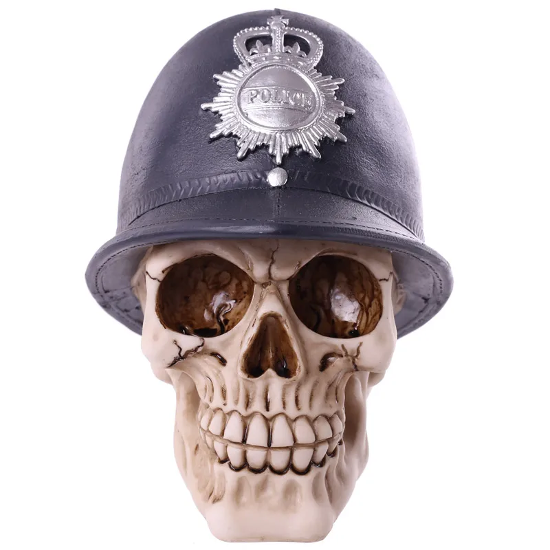 Law Enforcement Police Skull With Badge 