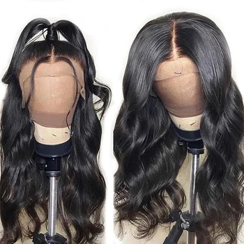 

Pre Plucked 360 Lace Frontal Human Hair Wigs Body Wave Natural 180% Density Long Remy Virgin Hair Brazilian Wigs With Baby Hair