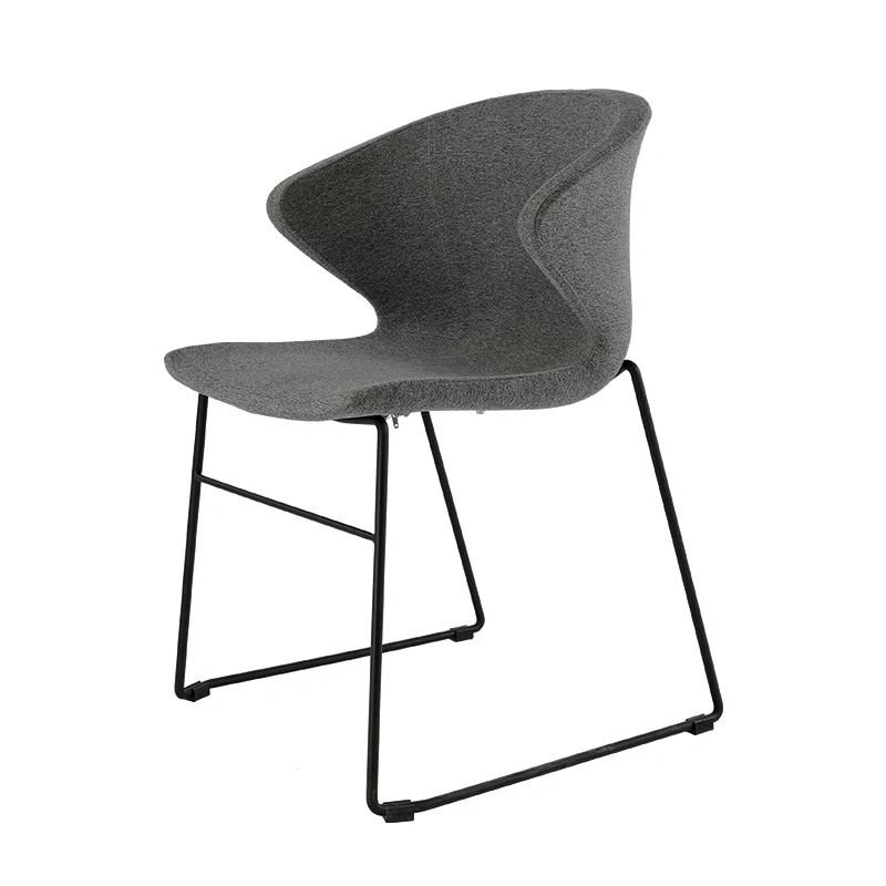 

12%Nordic Dining Chair Hotel Reception Chair Home Wrought Iron Dining Chair Backrest Negotiation Lounge Office Chair, 250kg
