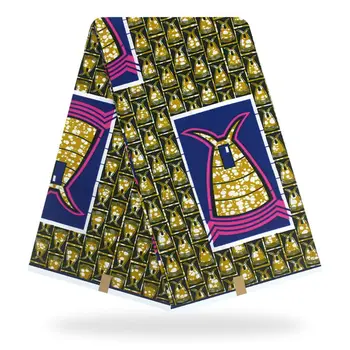 

New design african real dutch wax prints african fabric ankara for kitenge dress making DF-109