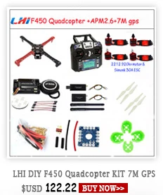 Квадрокоптер RC дроны DIY LHI F450 Квадрокоптер комплект APM2.8 рама Вертолет стойка APM2.6 и 6 м 7 м N8M gps бесщеточный двигатель