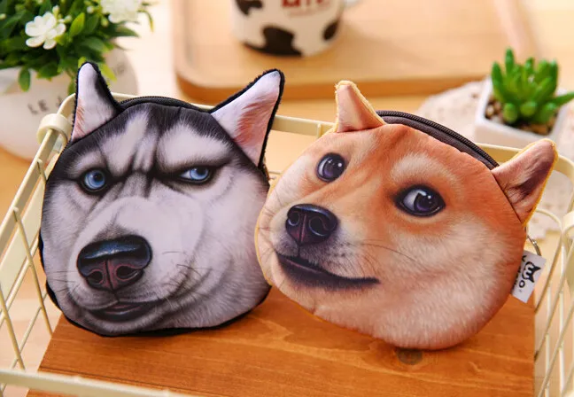 P01 Kawaii Cute Dog Doge креативный 3D держатель с рисунком для кредитных карт, чехол для кредитных/банковских карт, кошелек, чехол для хранения карт