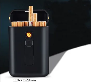 

USB Lighter cigarette case for 20 cigarettes pack