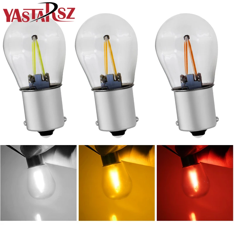 

1x 1156 Ba15s P21W Car LED Light S25 Filament Chips Auto Vehicle Reverse Turning Signal Light Bulb Lamp DRL 12V 24V car styling