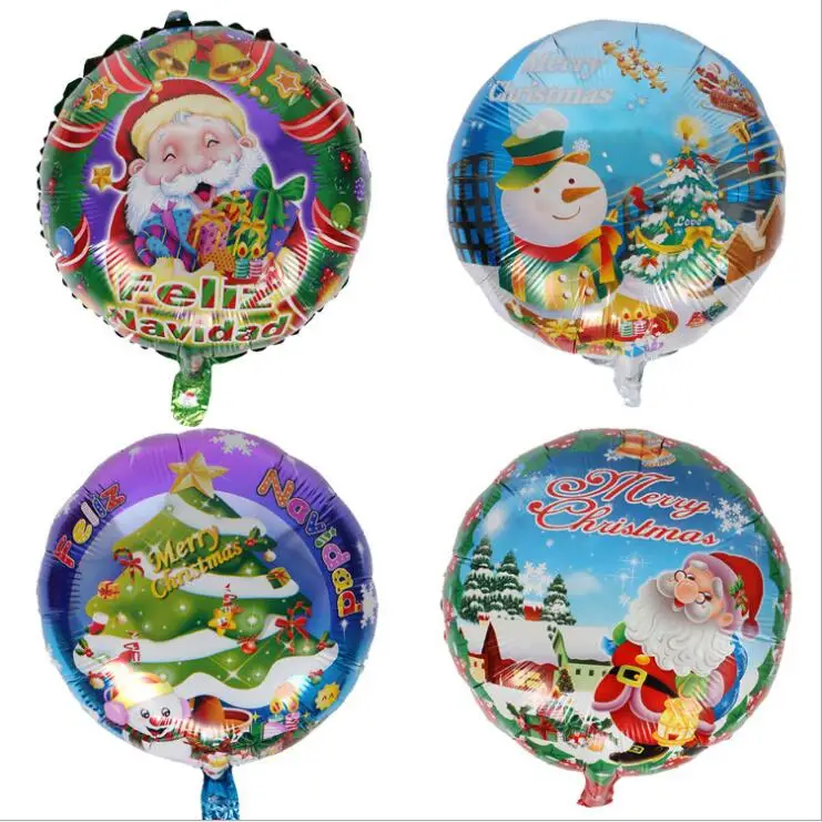 12 Palloncini In Alluminio A Forma Di Babbo Natale, 45,7 Cm, Decorazioni Per Feste Di Natale, Riutilizzabili - 4