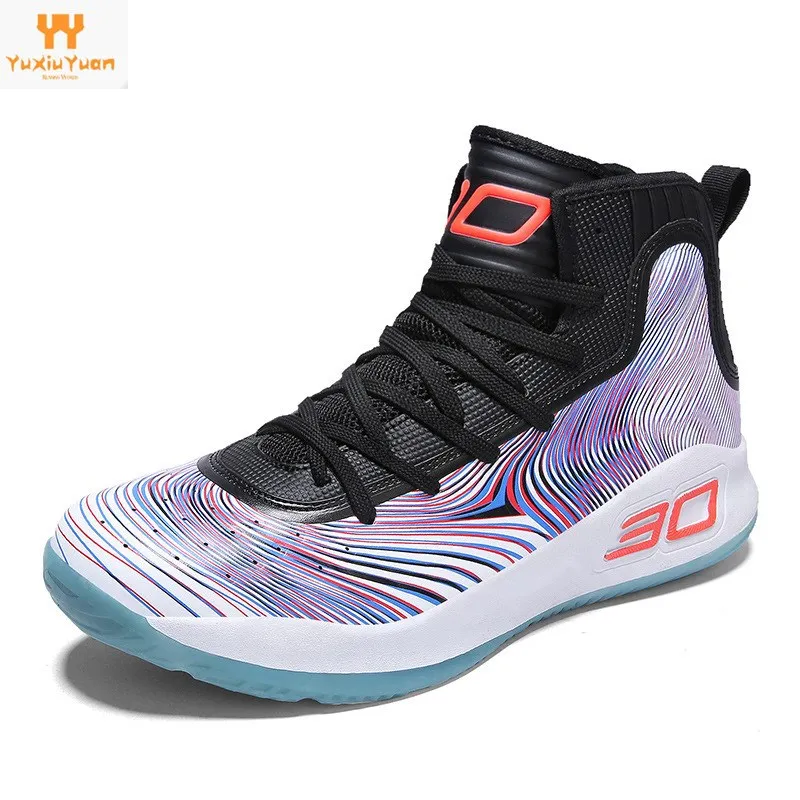 

2018 Basket Homme High-top Basketball Shoes Men's Cushioning Light Sneakers Anti-skid Breathable Outdoor Sports Free Shipping