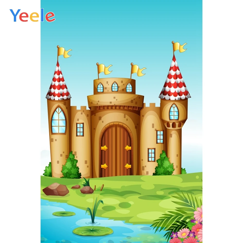 

Yeele Circus Party Photocall Cartoon Castle River Photography Backdrops Personalized Photographic Backgrounds For Photo Studio