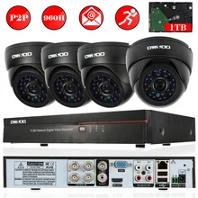 Owsoo 4ch полный 960 h/D1 DVR безопасности Камера Системы комплект P2P 4 шт. 800TVL CCTV Камера Ночное видение ИК камера с 1 ТБ HDD комплект видеонаблюдения