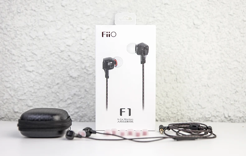 FIIO F1 динамические наушники-вкладыши с монитором, высокоэффективные наушники с встроенным микрофоном и дистанционным разъемом 3,5 мм 120 см