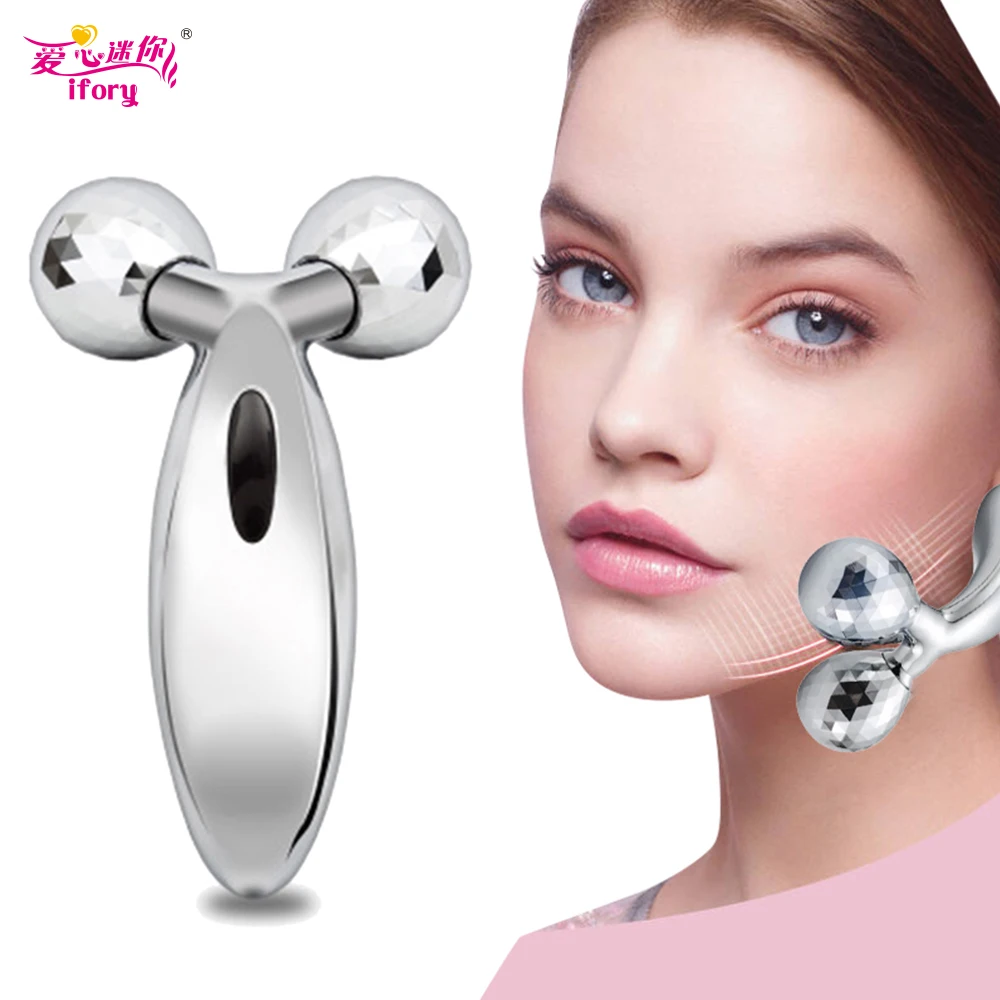 Ifory 3D Roller Massager Silver Face-lift Full Body Massager Lifting Firming Skin Remover Wrinkles Facial Beauty Healthy Care