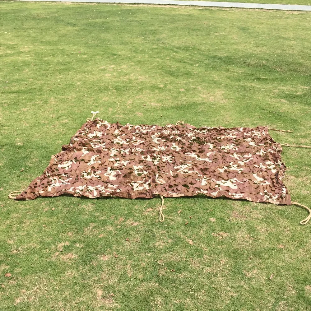 4*7.5 m الصحراء كامو صافي العسكرية كامو المعاوضة في الهواء الطلق الشمس المأوى الصيد التخييم التمويه المعاوضة شجرة المنزل الديكور صافي