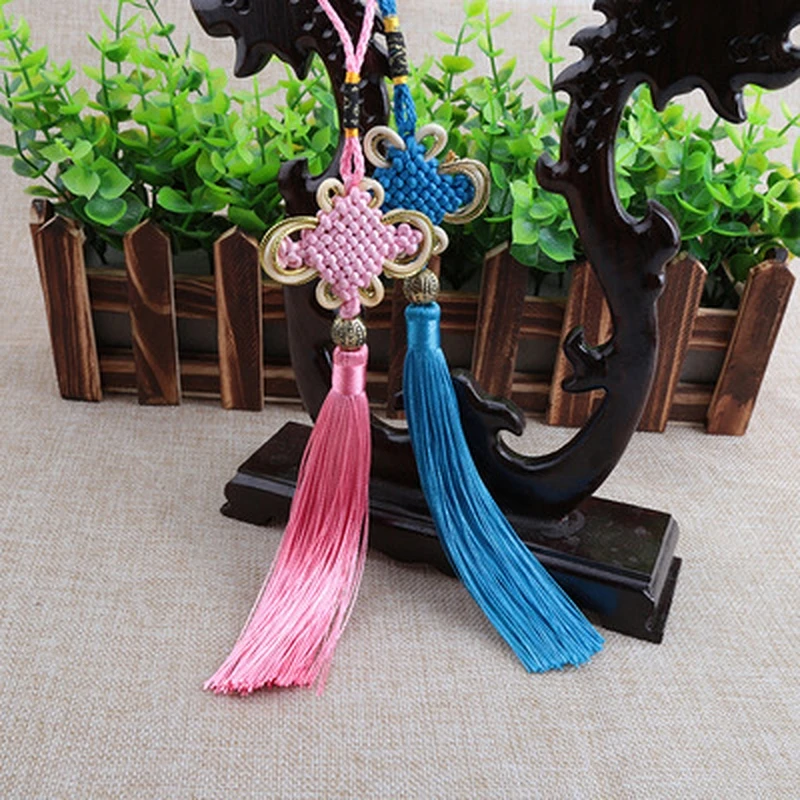 Многоцветный китайский узел кисточкой Pend DIY ювелирные аксессуары домашний текстильный занавес швейная макраме украшения кулон