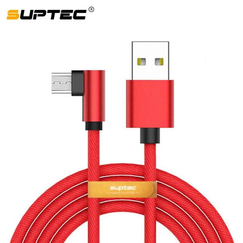 Кабель Micro USB SUPTEC 90 градусов 2 4 А кабель для быстрой зарядки и передачи данных Samsung