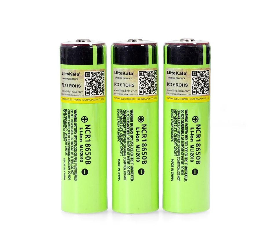 1-6 шт Liitokala NCR18650B 3,7 V 3400mAh 18650 перезаряжаемый литиевый аккумулятор для фонарика+ DIY остроконечный