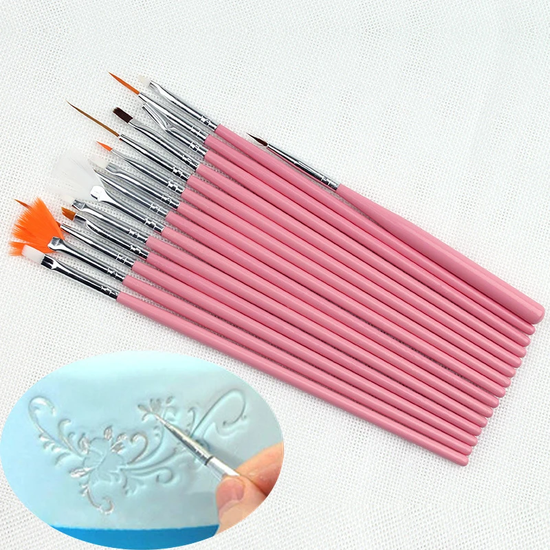 

Baking Professional Tools Fondant cake colored drawing brush/ sugar embroidery pen 15 pcs/set