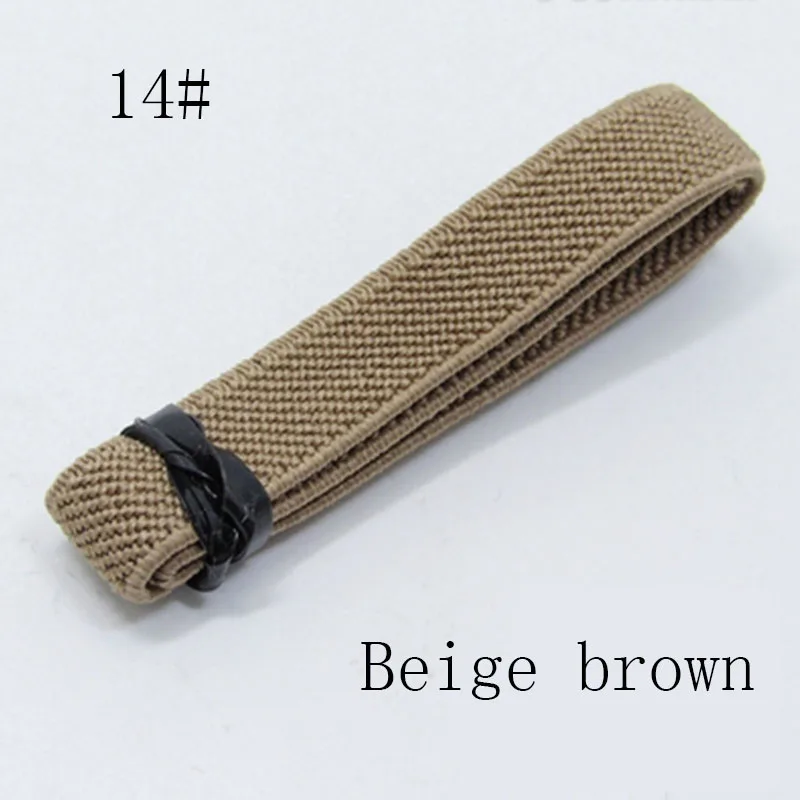 6 м/лот 1 см Ширина DIY Швейные принадлежности эластичная лента ручной работы пояс красочная эластичная лента тесьма для одежды цвета - Цвет: beige brown