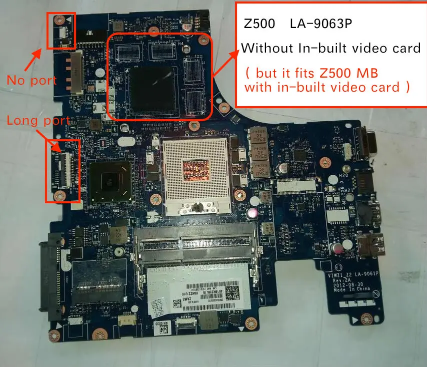 

Free Shipping Original NEW For LENOVO Z500 LA-9063P Notebook Motherboard