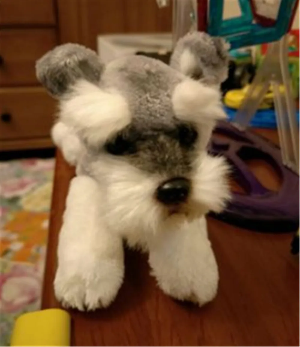 Fancytrader Realistic Simulation Schnauzer Tibetan Mastiff Shepherd Dogs Toys Decoration Doll for Kids3