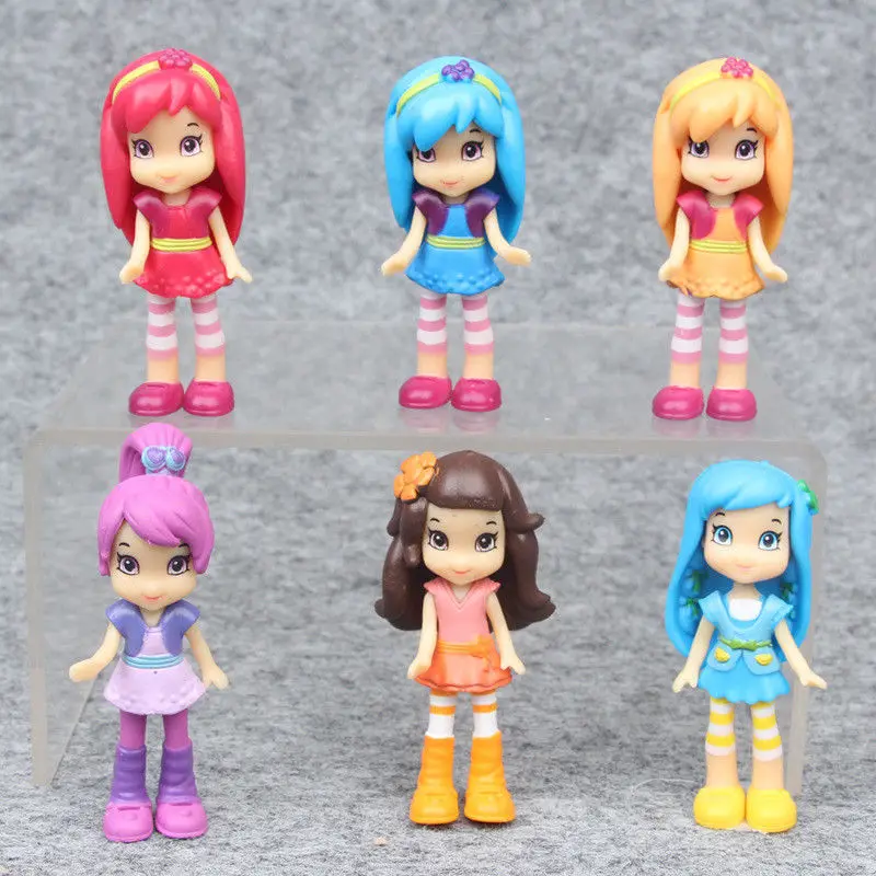 

6X Girls toys Strawberry Shortcakes Berry Bitty Berryfest Princess Dolls 7cm/3"