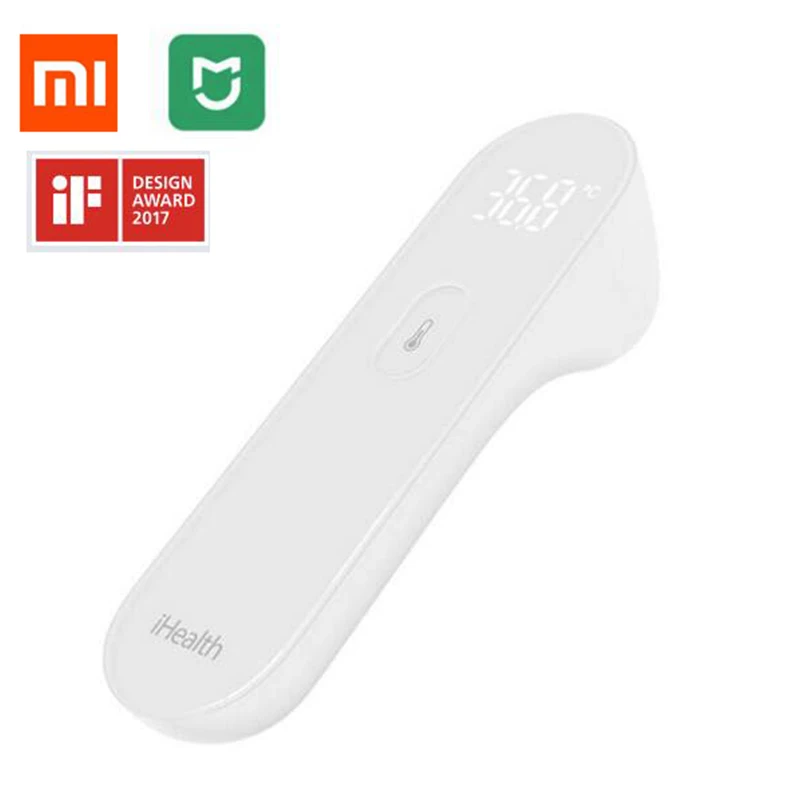 Koop Xiaomi Mijia iHealth Thermometer LED Non Contact Digitale Infrarood Voorhoofd Thermometer Lichaam voor Baby Kids Volwassenen Ouderen