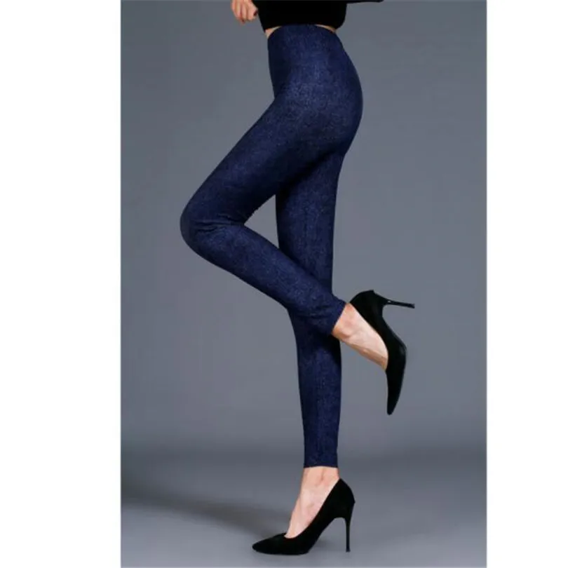 YSDNCHI пикантные леггинсы из искусственной джинсы с принтом бабочки летние Лидер продаж для женщин Высокая талия джинсы для брюки для фитнеса, леггинсы