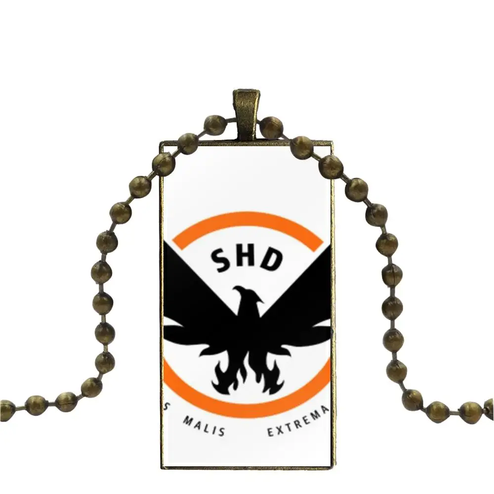 Том Кленси's The Division Shd Bird для школьниц Макси стеклянный кулон ожерелье ручной