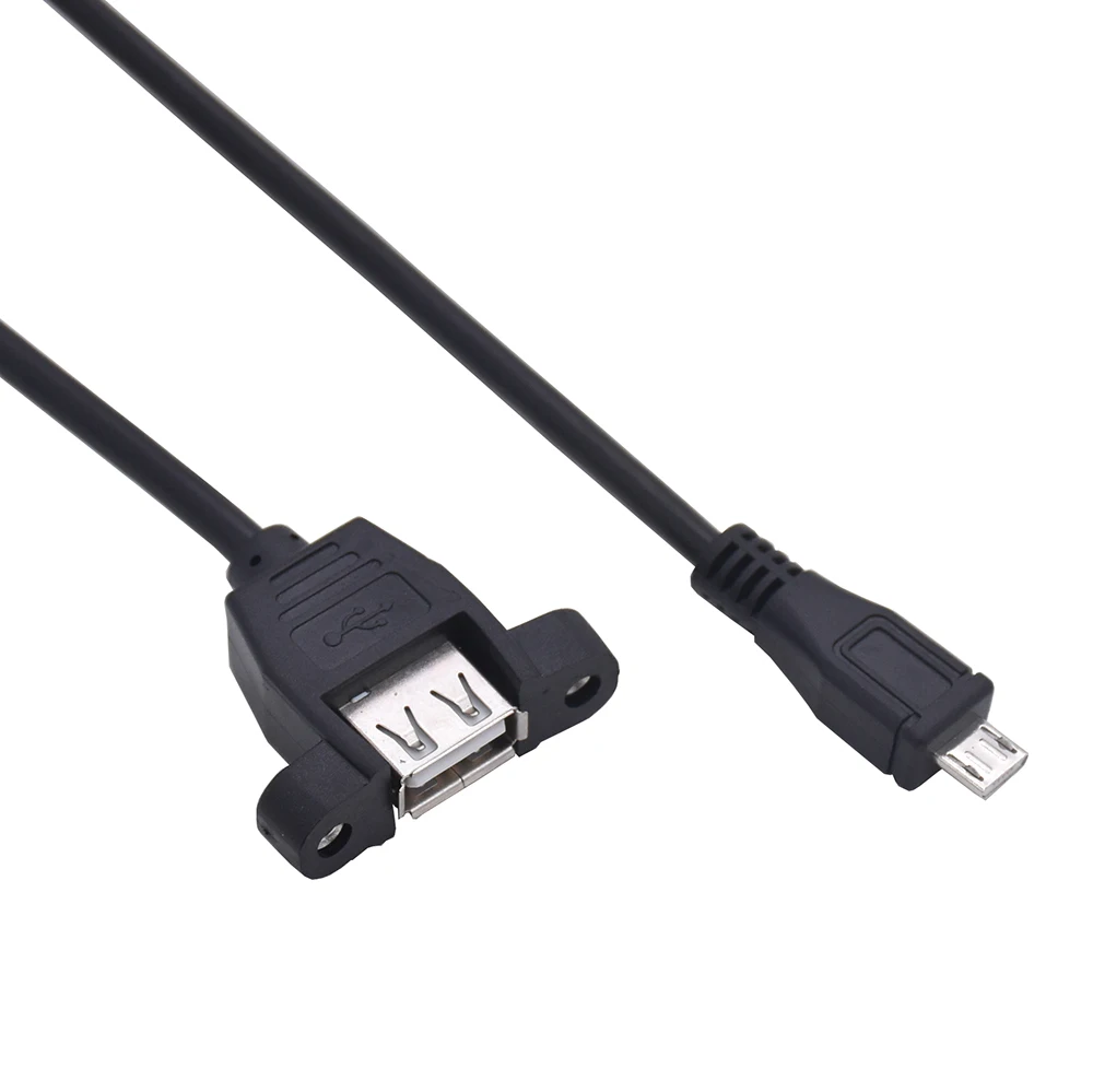 30 см 50 Micro B Male к USB A Female адаптер преобразователь с винтовым замком Панельное