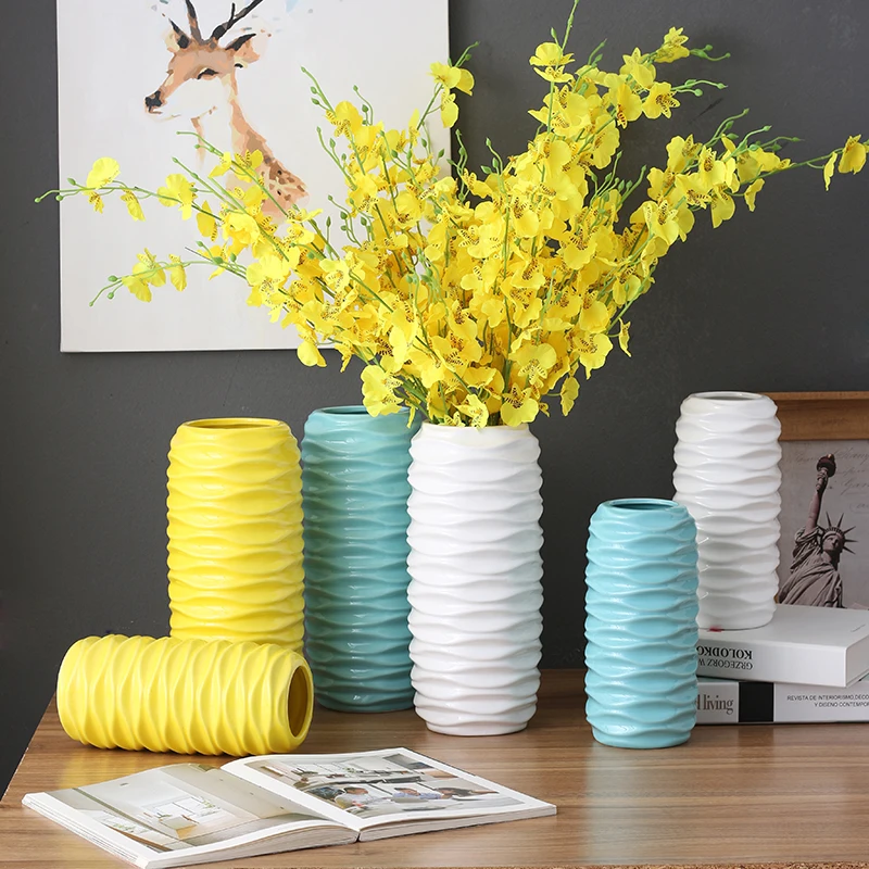 

Modern Europe Flower Vase Wedding Decor Flower Vases for Homes Nordic Decoration White Ceramic Vase Home Tabletop Simple Vases