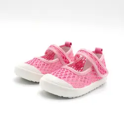Летняя детская обувь для девочек белые розовые кроссовки для маленьких девочек сетчатые дышащие повседневные детская спортивная обувь