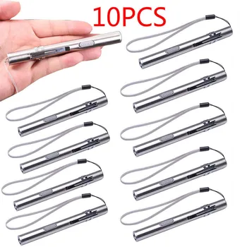 

ISHOWTIENDA Mini Led Flashligh portable Small penholder USB Rechargeable LED Flashlights Waterproof Torch Keychain Lamp#g30
