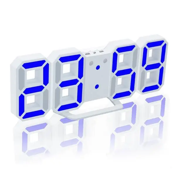 Современные Цифровые светодио дный настольные часы 24 или 12 час Дисплей повтора сигнала будильник для домашний переводной рисунок для комнаты подарок - Цвет: WL