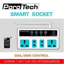 Free shipping SC3-GSM GSM SIM Card Phone/Call/SMS Remote Control Universal Wireless Smart Socket power Switch 4 Outlets