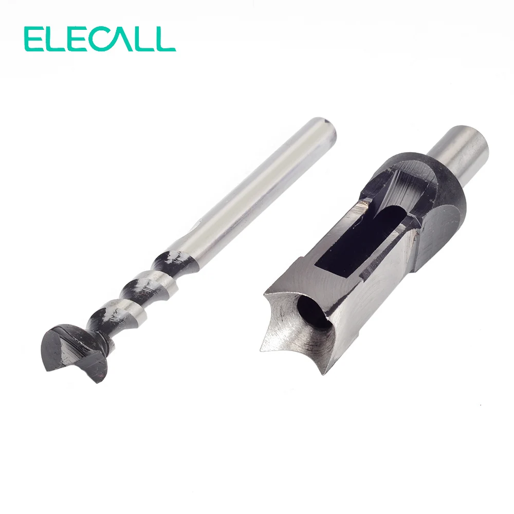 ELECALL 25mm 1'' Woodworking Square Hole Bits Drill Mortising Chisel