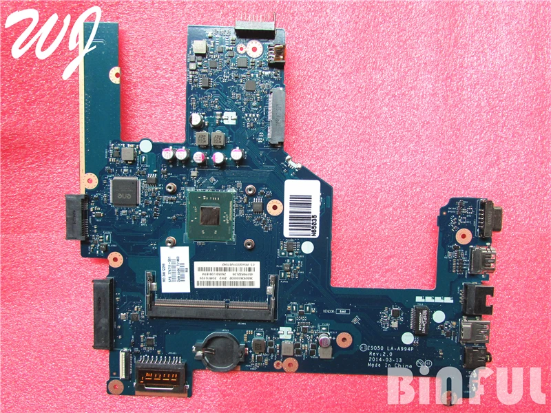 Для hp 250 материнская плата для ноутбука ZSO50 LA-A994P 774711-001 774711-501 CELN2830u полностью протестирована