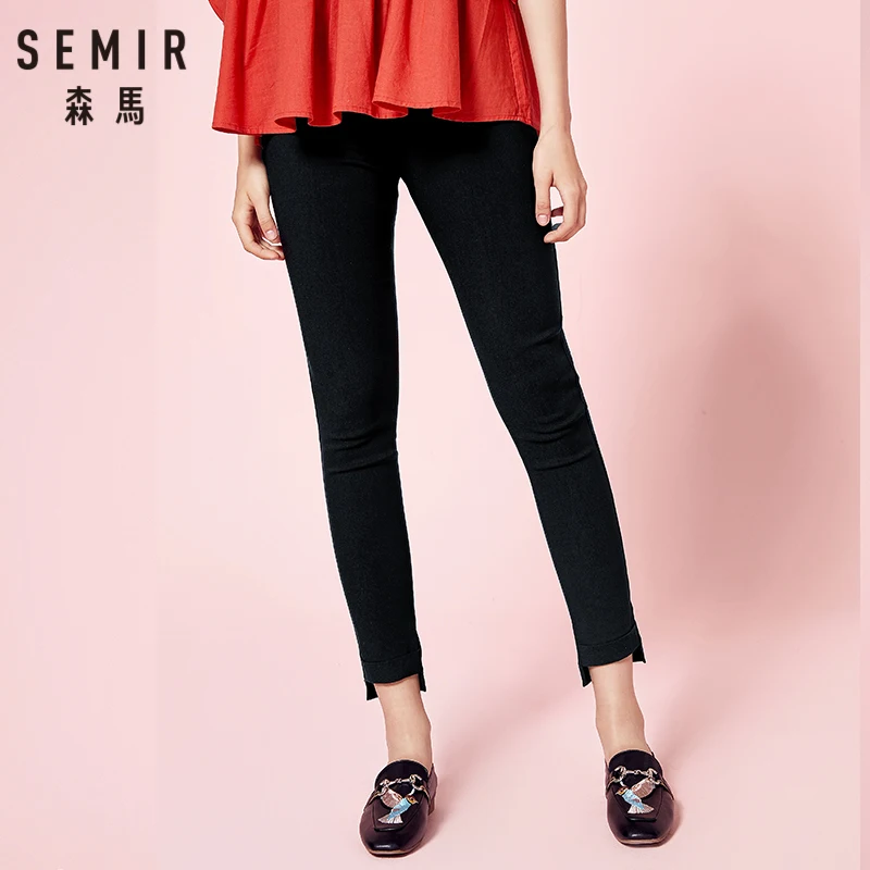 SEMIR Women Jersey Leggings in Soft Cotton Spandex Fabric