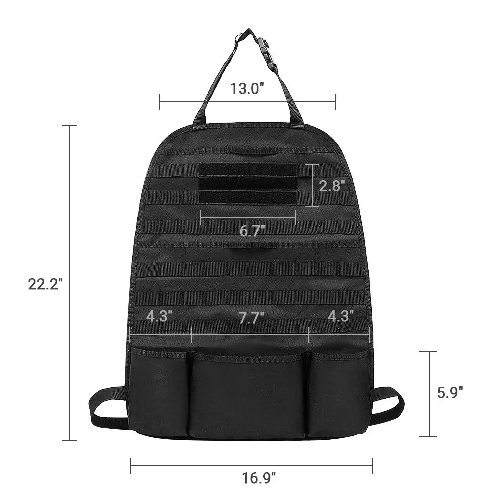 Тактический Molle автомобильный Органайзер на спинку сиденья, военный чехол для сиденья, Охотничья сумка, защита для сиденья, сумка для хранения для инструментов на открытом воздухе